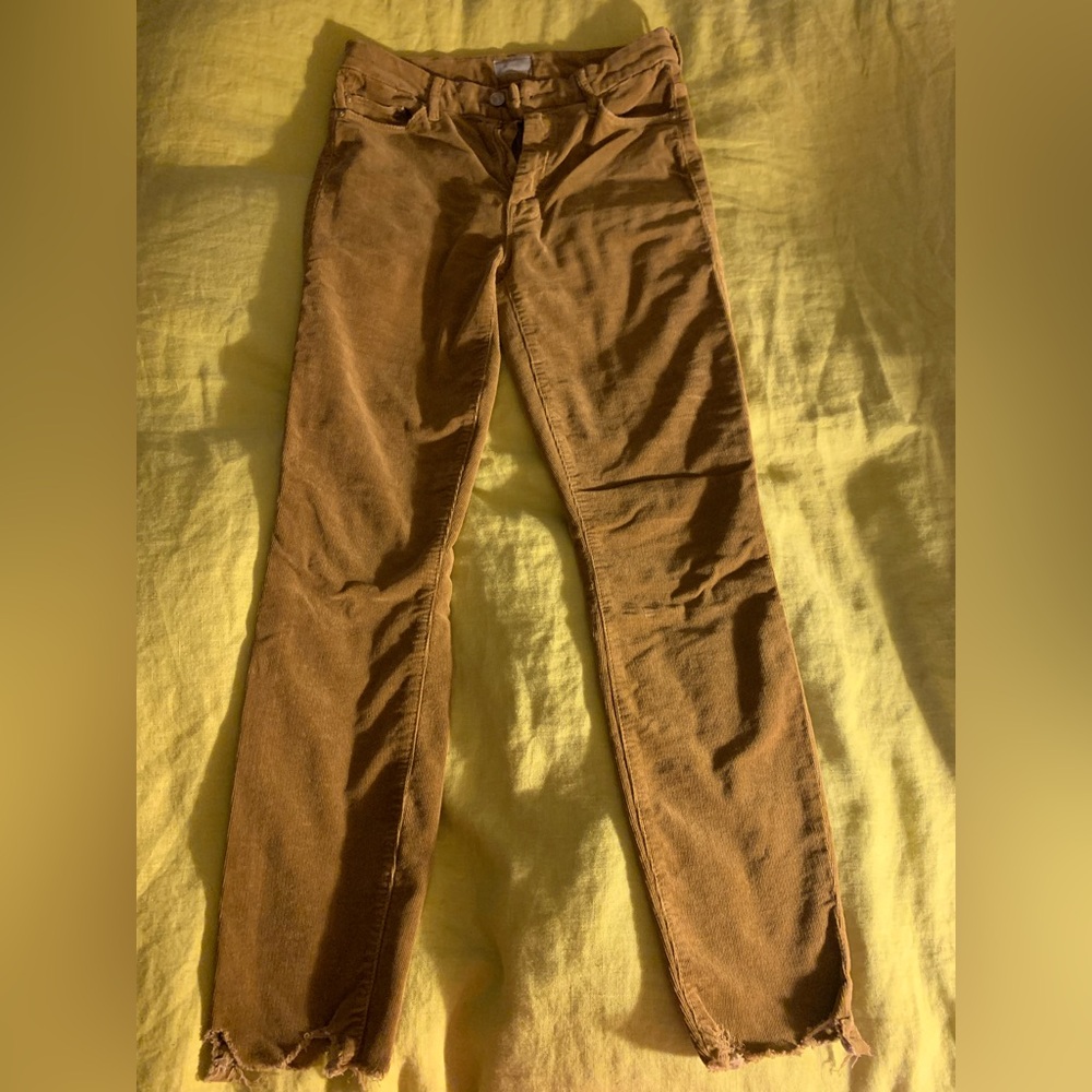 Mother High Waisted Looker Ankle Chew corduroys 26